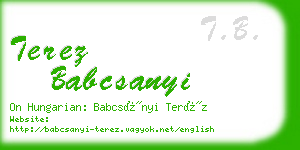 terez babcsanyi business card